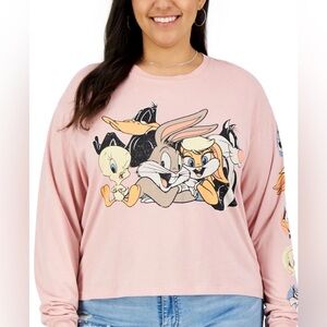 NWT Love Tribe Looney Tunes Long-Sleeve Graphic T-Shirt by Love Tribe, Size 2X
